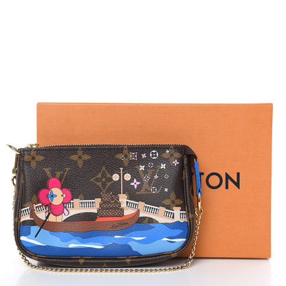Louis Vuitton Monogram 2019 Christmas Animation Mini Venice Pochette Accessories Blue 8 of 8