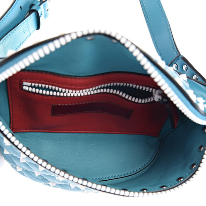 Valentino Garavani Lambskin Free Rockstud Spike Belt Bag 85 Cerulean 5 of 9