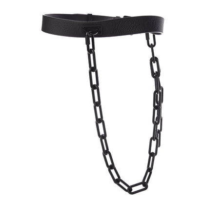 Louis Vuitton Taurillon Monogram Signature 35 MM Chain Belt 80 32 Black 4 of 14