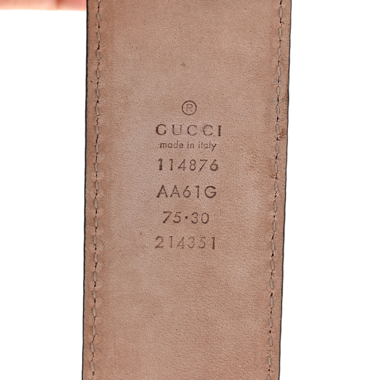 Guccissima Interlocking G Belt 75 30 Red