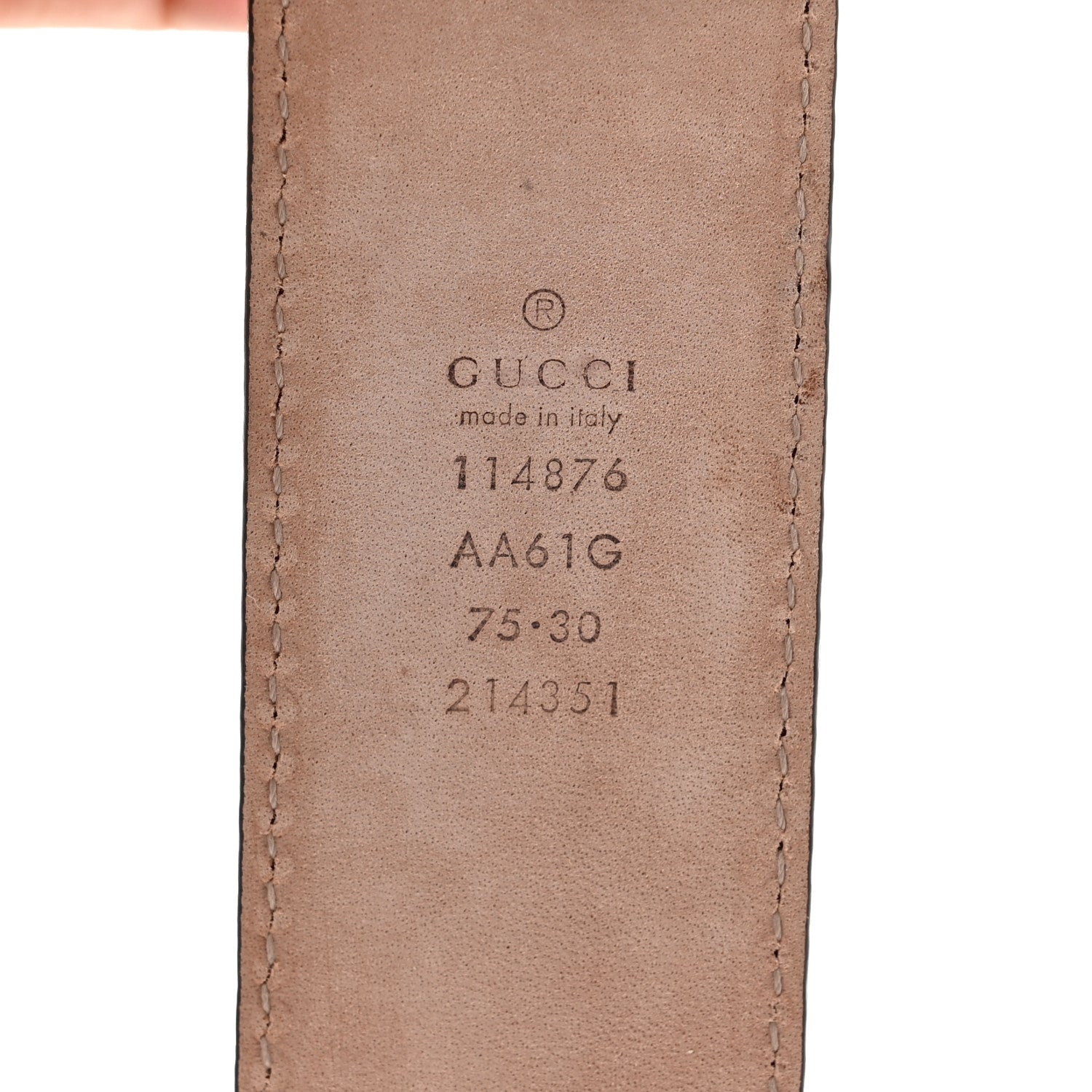 Gucci Guccissima Interlocking G Belt 75 30 Red 3 of 5