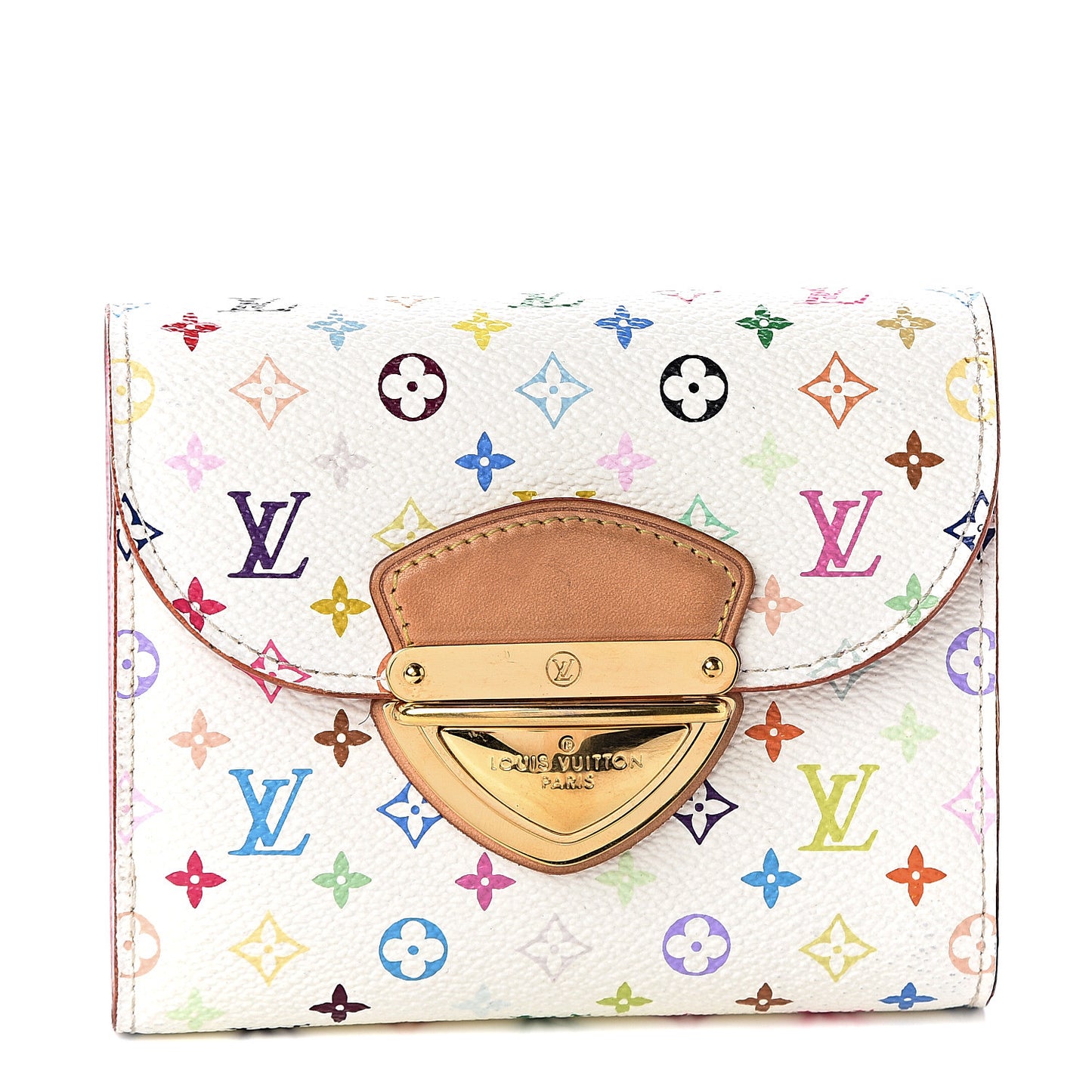Monogram Multicolor Joey Wallet White Litchi