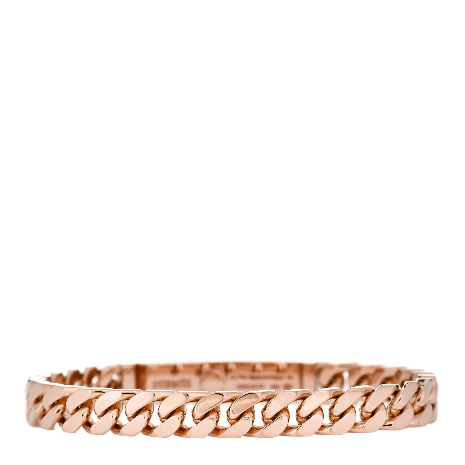 Hermes 18K Rose Gold Diamond PM Kelly Chaine Bracelet SH 2 of 4