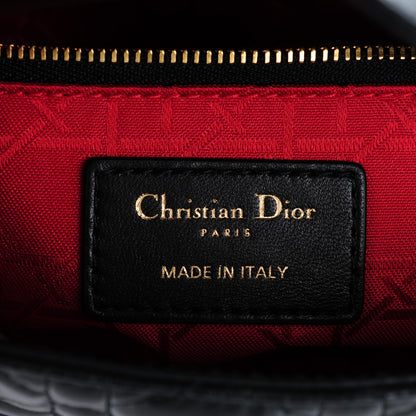 Christian Dior Lambskin Cannage Mini Lady Dior Black 6 of 7