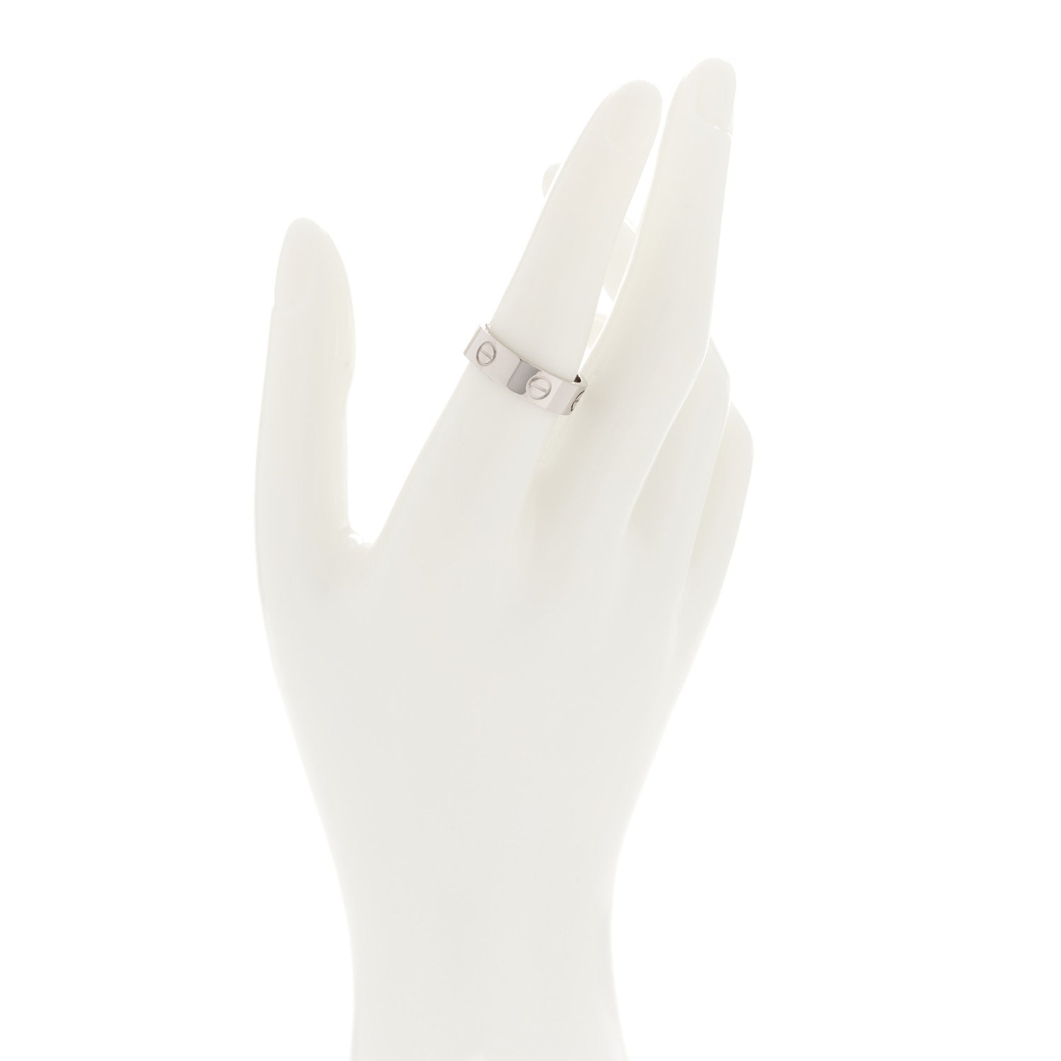 Cartier 18K White Gold 5.5mm LOVE Ring 55 7.25 2 of 5