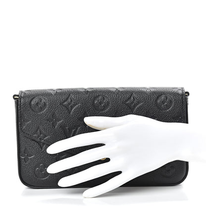 Louis Vuitton Empreinte Pochette Felicie Chain Wallet Black 2 of 12