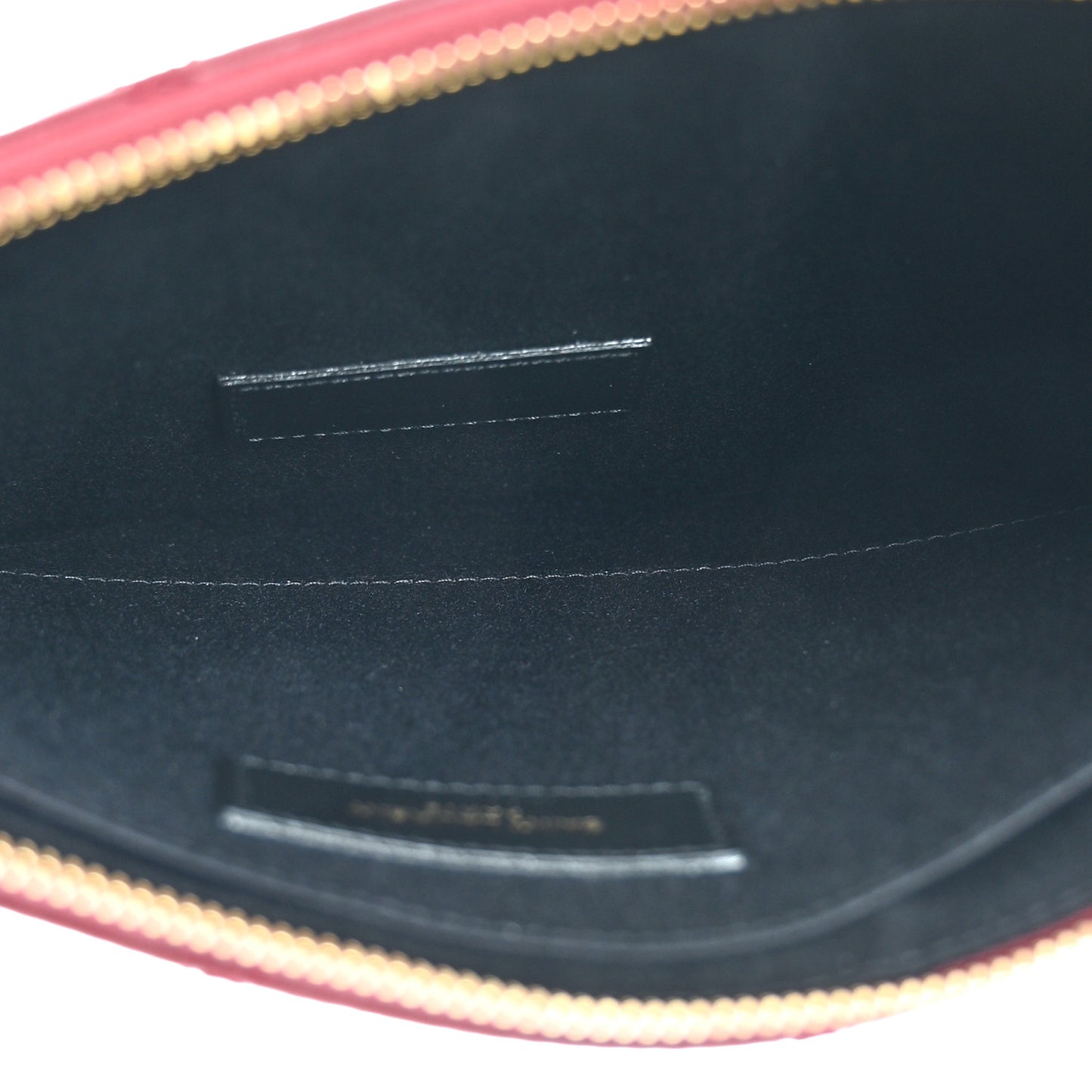 Lambskin Monogram Sade Zip Pouch Rouge Opyum