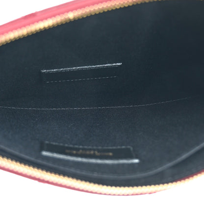 Saint Laurent Lambskin Monogram Sade Zip Pouch Rouge Opyum 5 of 8