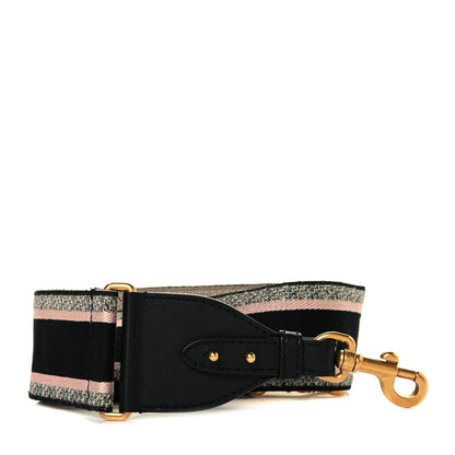 Christian Dior Canvas Embroidered Shoulder Strap Rose Multicolor 1 of 6