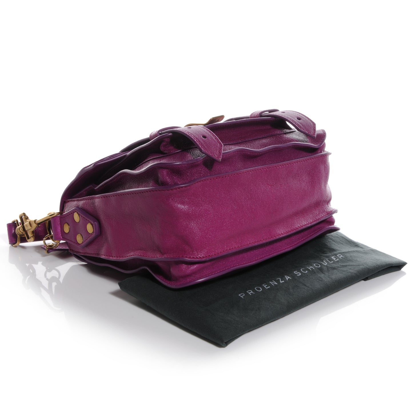 Leather PS1 Crossbody Pouch Orchid