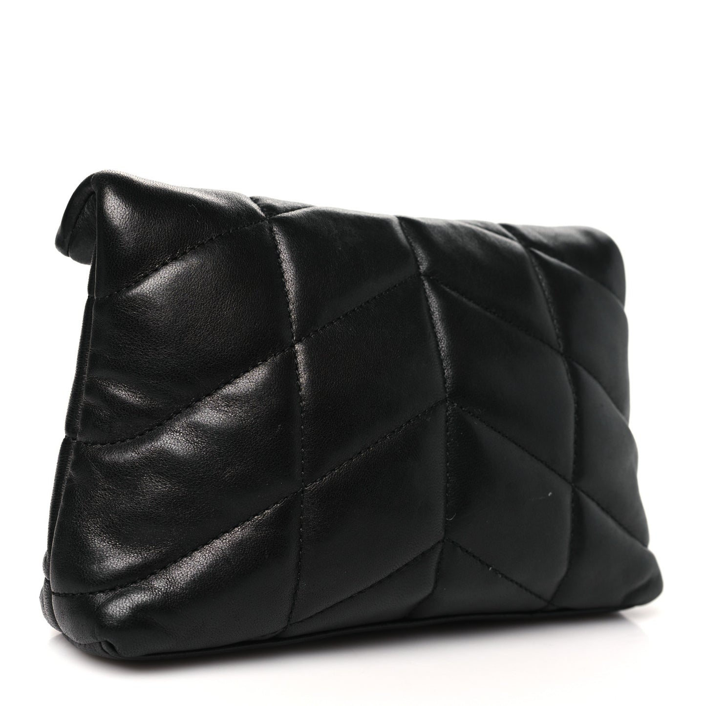 Lambskin Monogram Loulou Puffer Pouch Clutch Black
