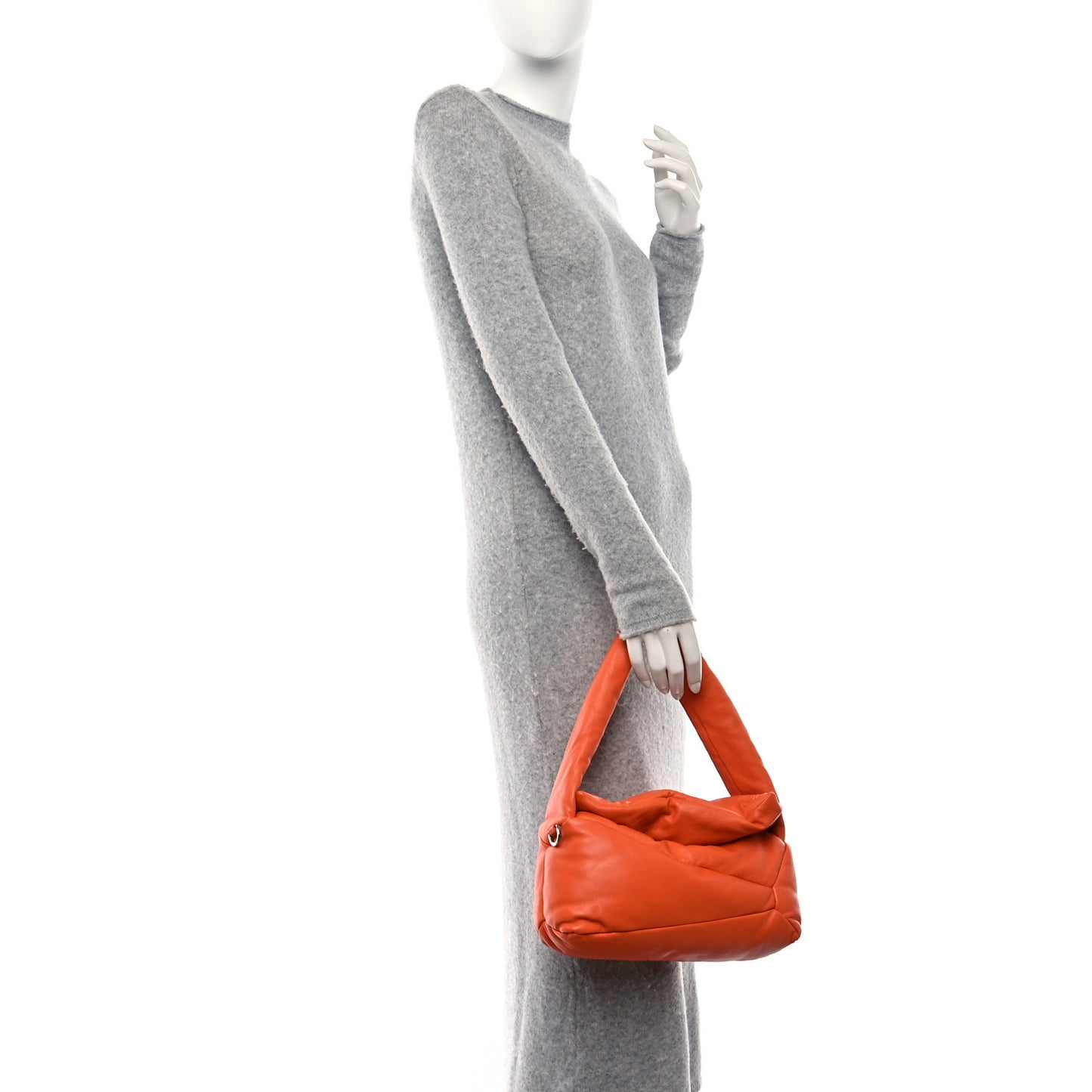 Nappa Puffer Puzzle Hobo Orange