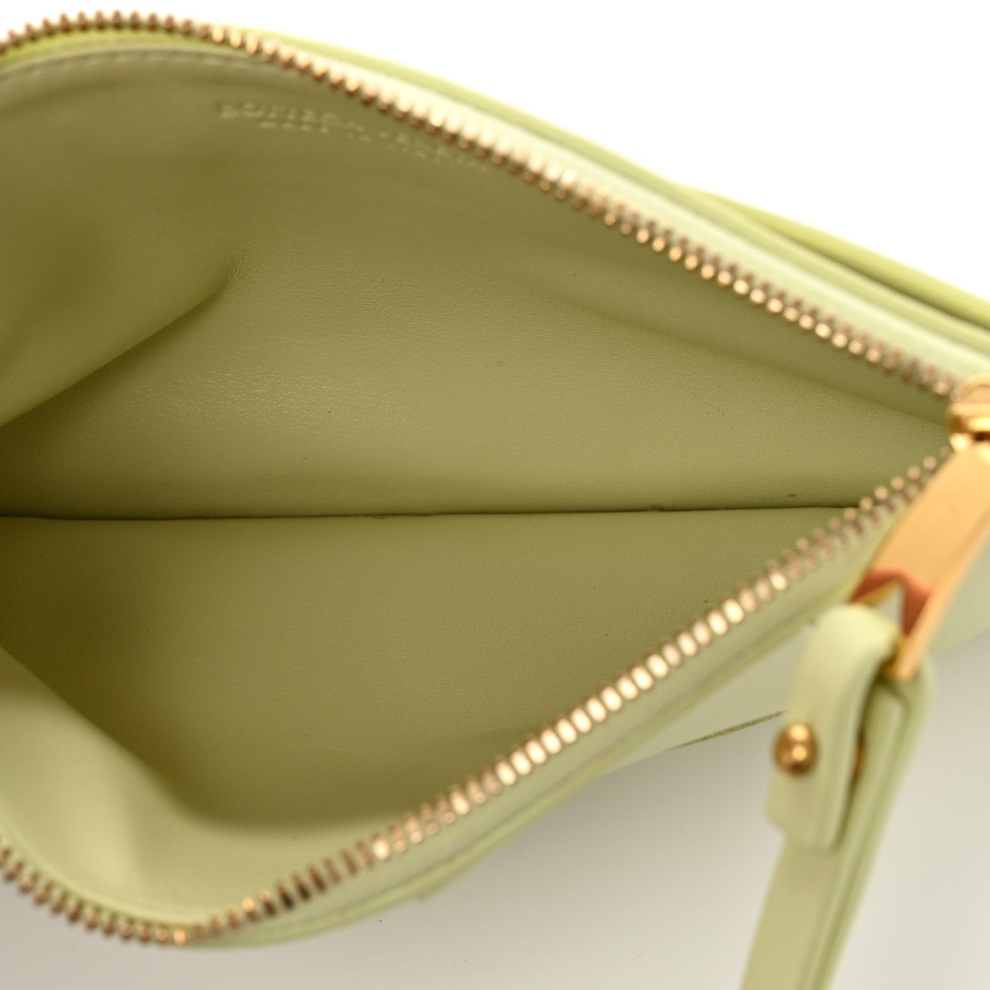Lambskin Maxi Intrecciato Bill Pouch Lemon Washed