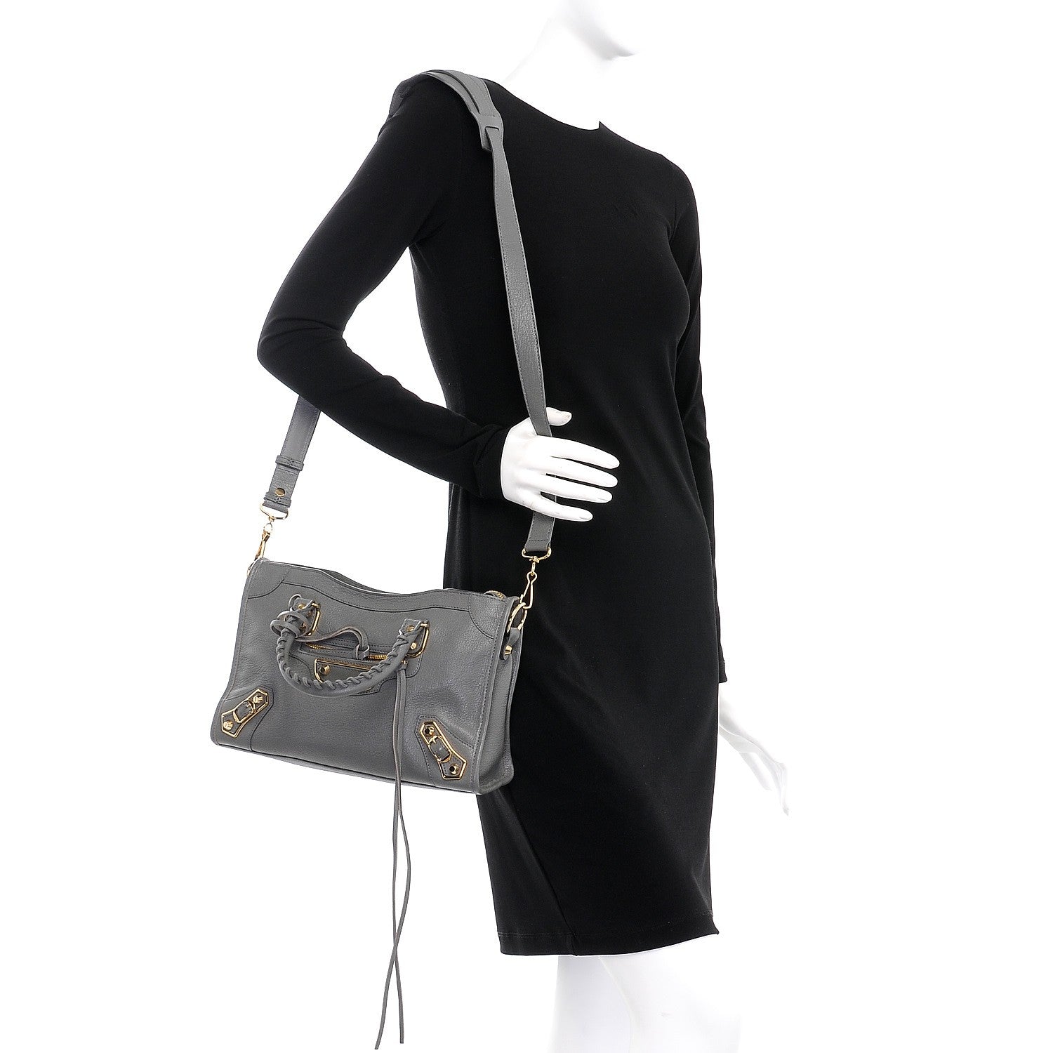 Balenciaga Chevre Gold Metallic Edge Hardware S City Gris Acier 2 of 8