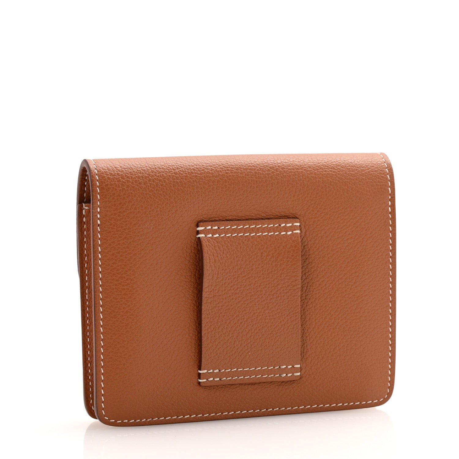 Hermes Evercolor Bi-Color Roulis Slim Wallet Gold Lime 4 of 11