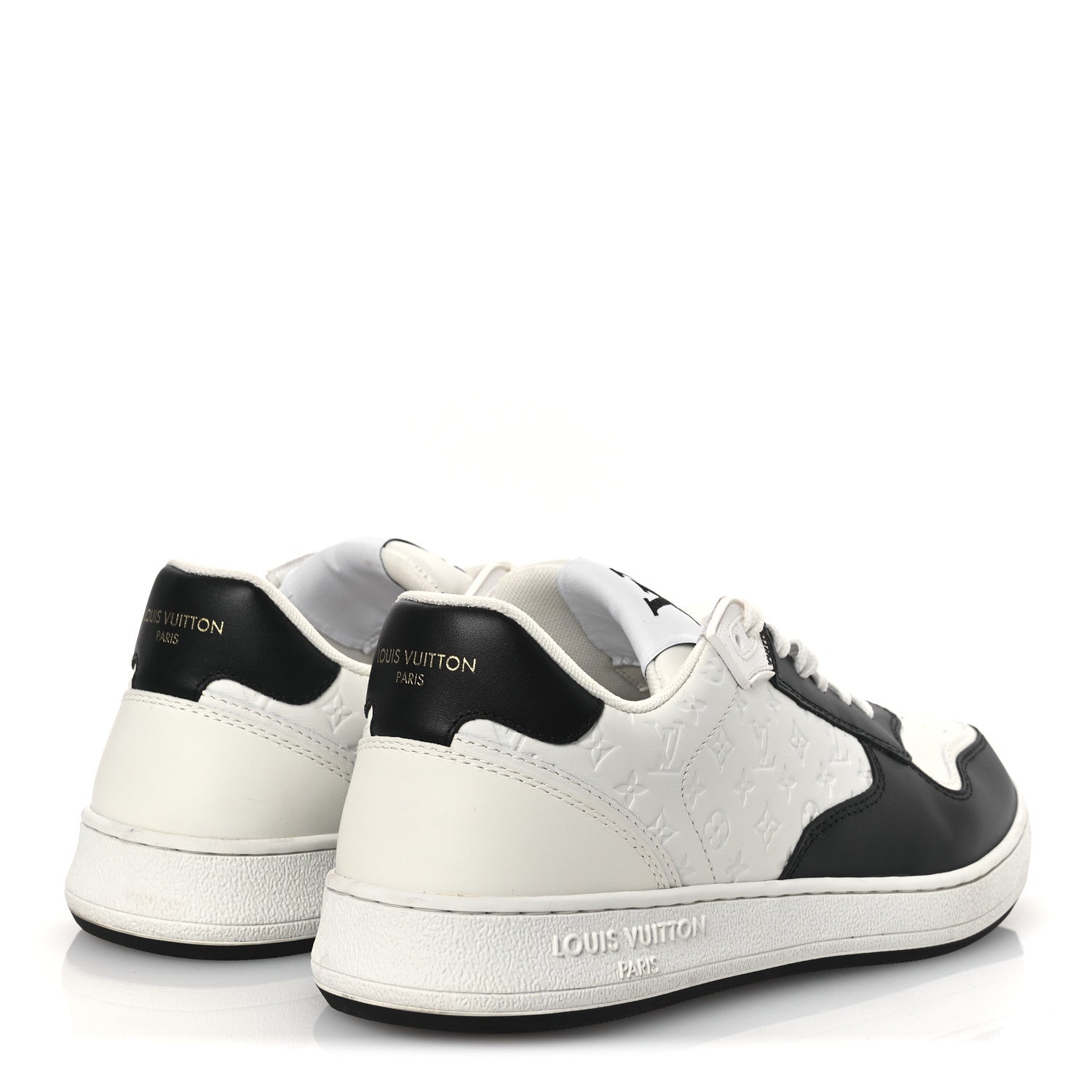Louis Vuitton Calfskin Monogram LV Stadium Sneaker 38 White Black 5 of 11