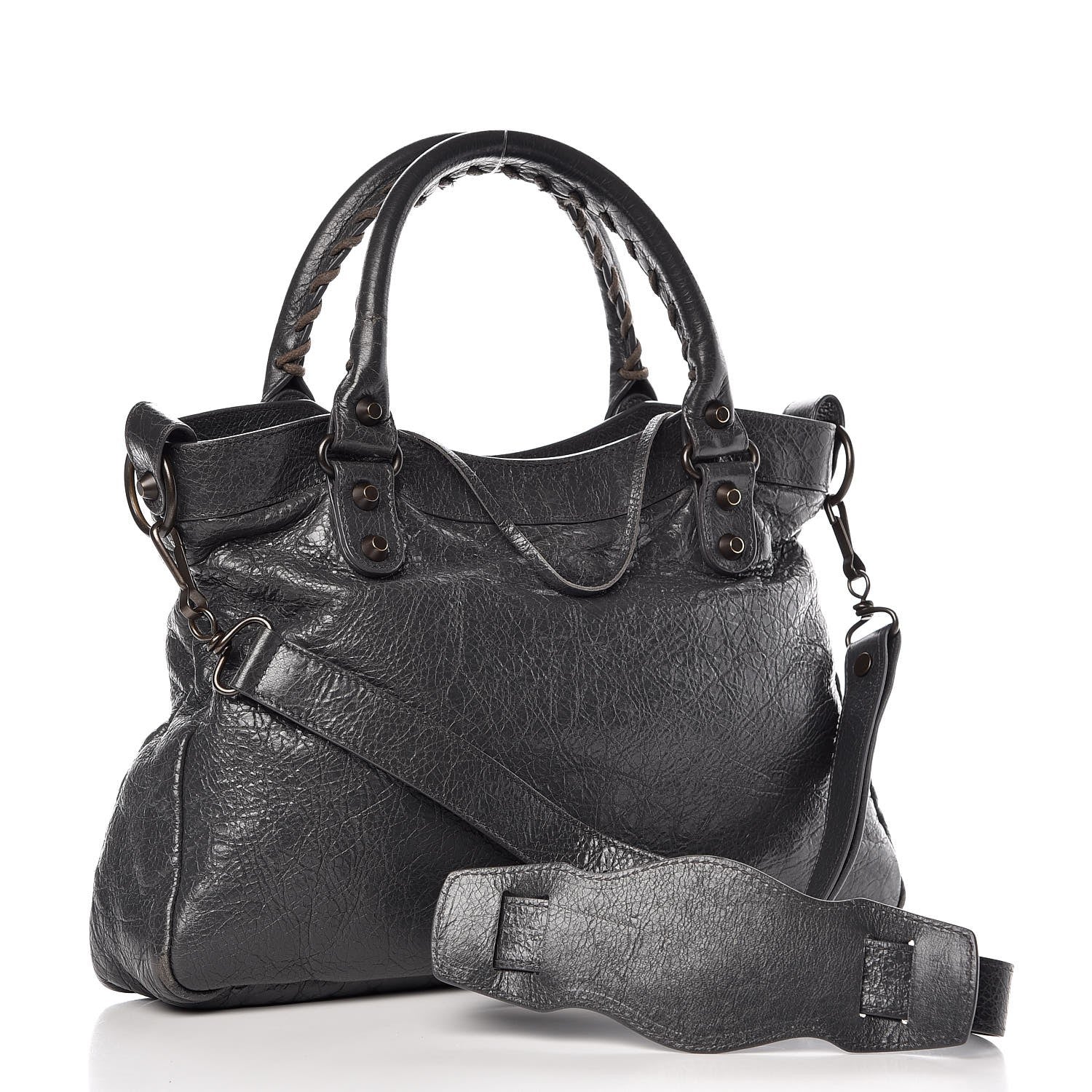 Balenciaga Agneau Classic Hardware Town Gris Fossile 4 of 8