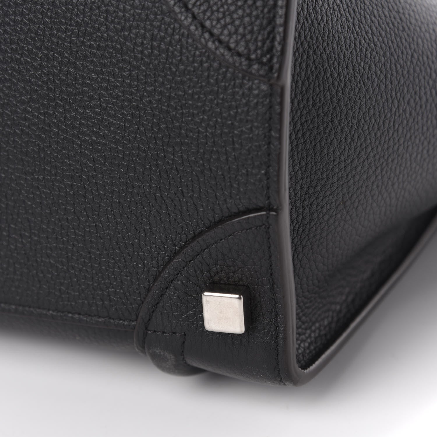 Celine Drummed Calfskin Micro Luggage Black 9 of 11