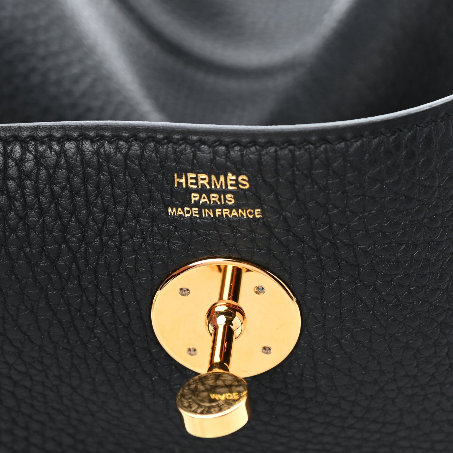 Hermes Taurillon Clemence Lindy 26 Black 6 of 8