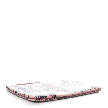 Lanvin Calfskin Silhouette Sketch Printed Large Pouch Blush 4 of 8