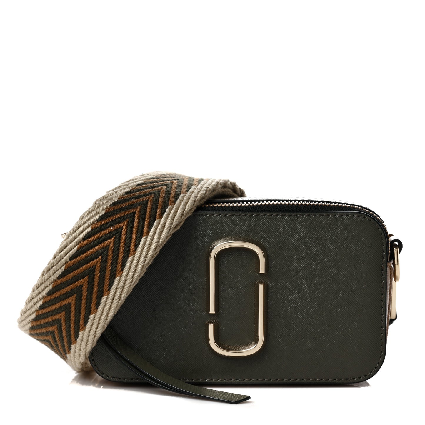 Saffiano Small Snapshot Camera Bag Dark Green