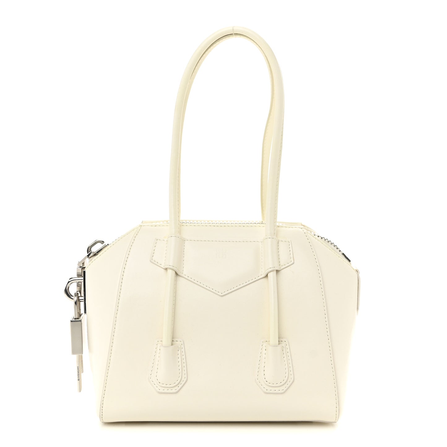 Box Calfskin Mini Lock Antigona Shoulder Bag Ivory