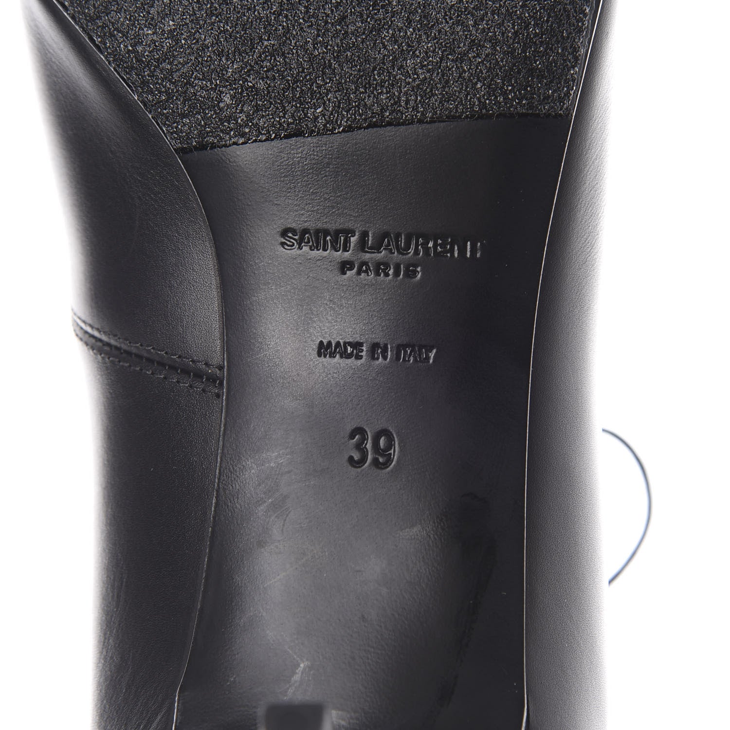 Saint Laurent Calfskin Cat 50 Laced Boots 39 Black 6 of 10
