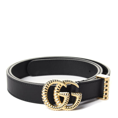 Gucci Moon Calfskin Torchon Double G 25mm Belt 90 36 Black 1 of 4