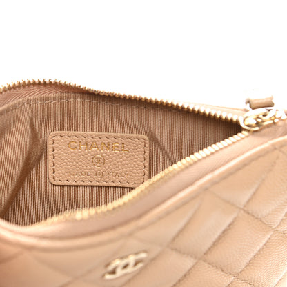 Chanel Caviar Quilted Small Cosmetic Case Beige 6 of 8