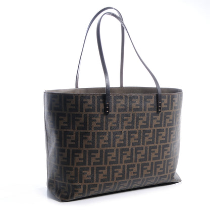 Fendi Zucca Spalmati Medium Roll Tote Tobacco Moro 3 of 10