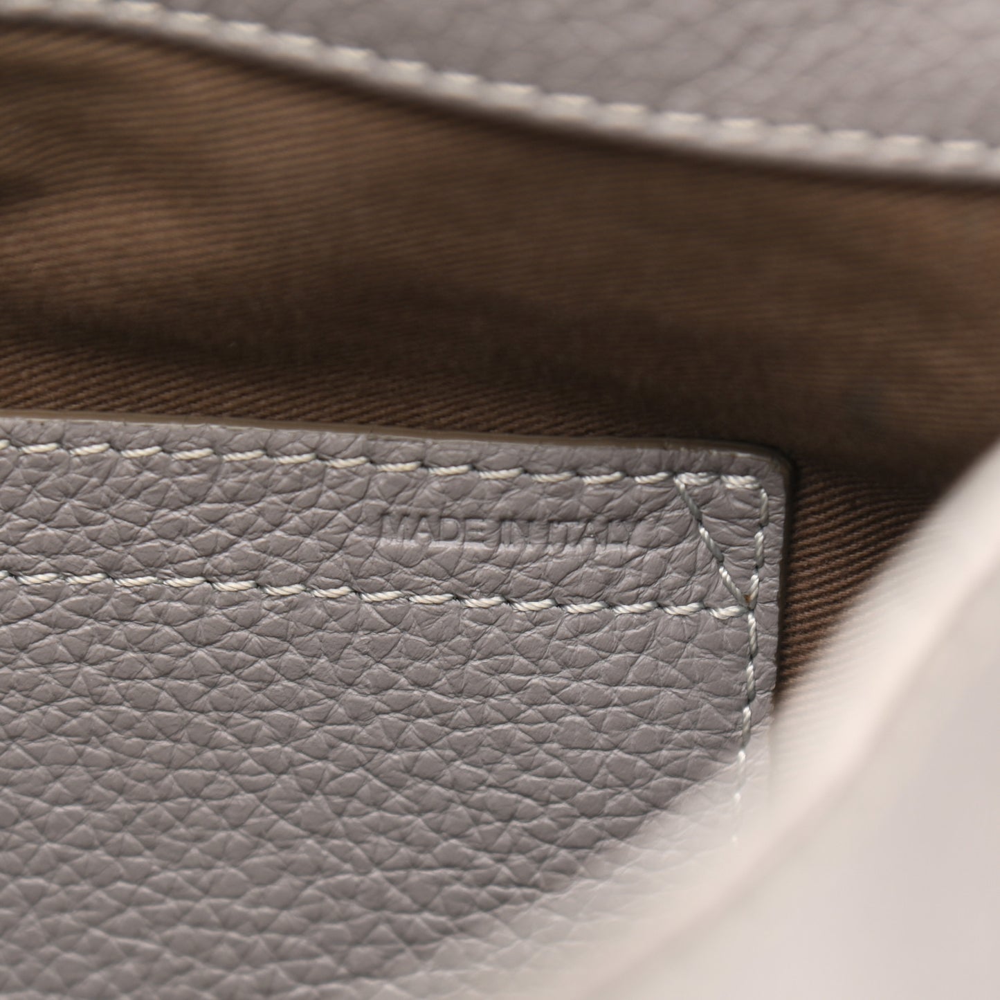 Calfskin Medium Marcie Round Crossbody Bag Cashmere Grey