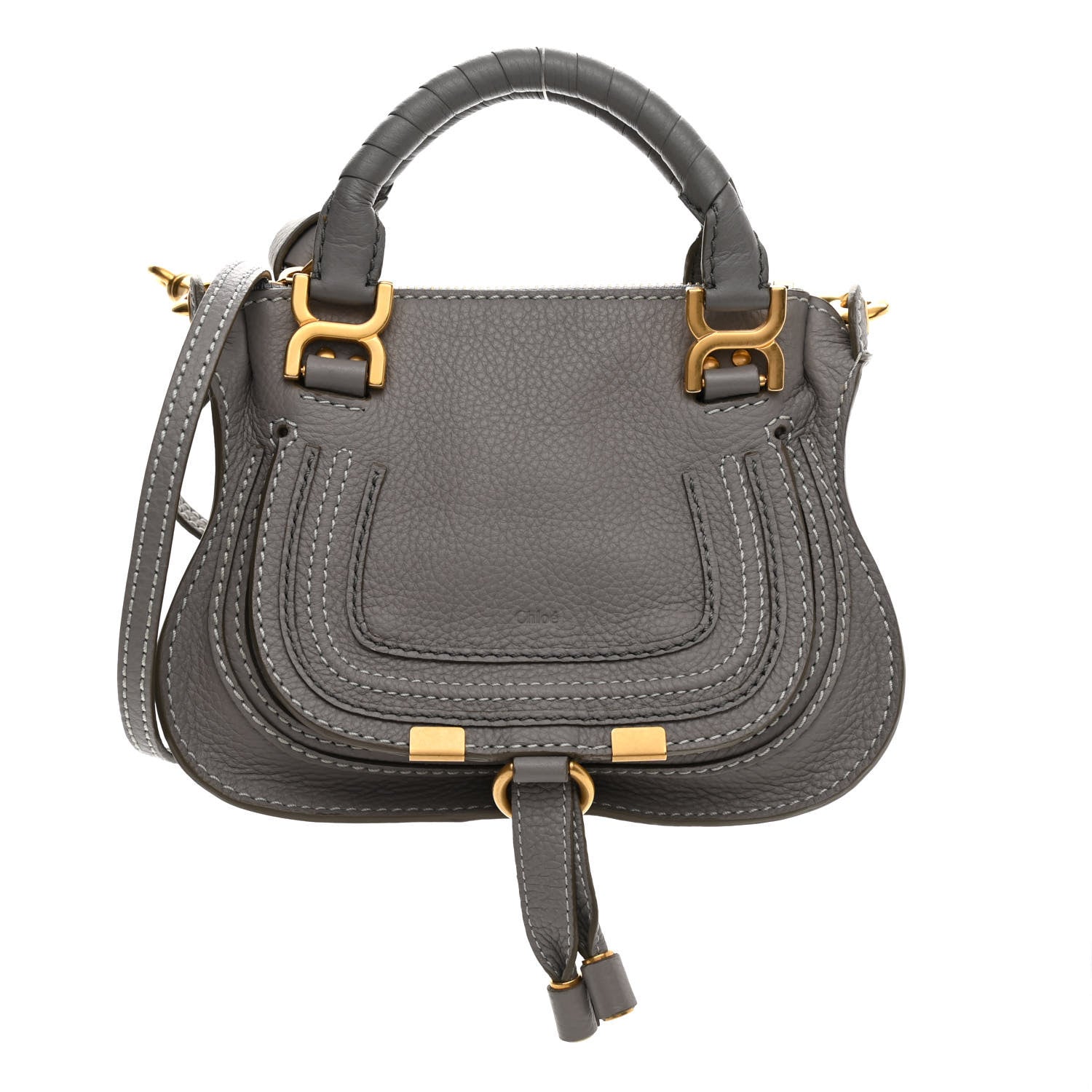 Chloe Calfskin Mini Marcie Satchel Cashmere Grey 1 of 9