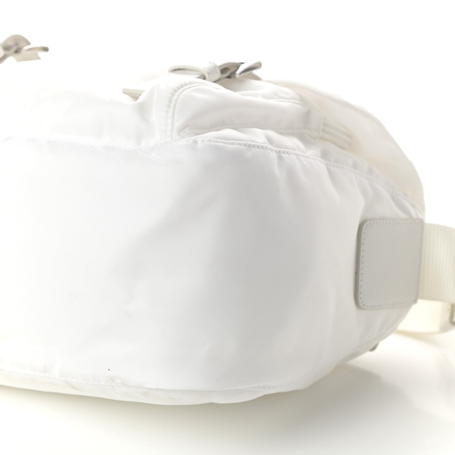 Prada Re-Nylon Single Pocket Messenger Bag White 9 of 10
