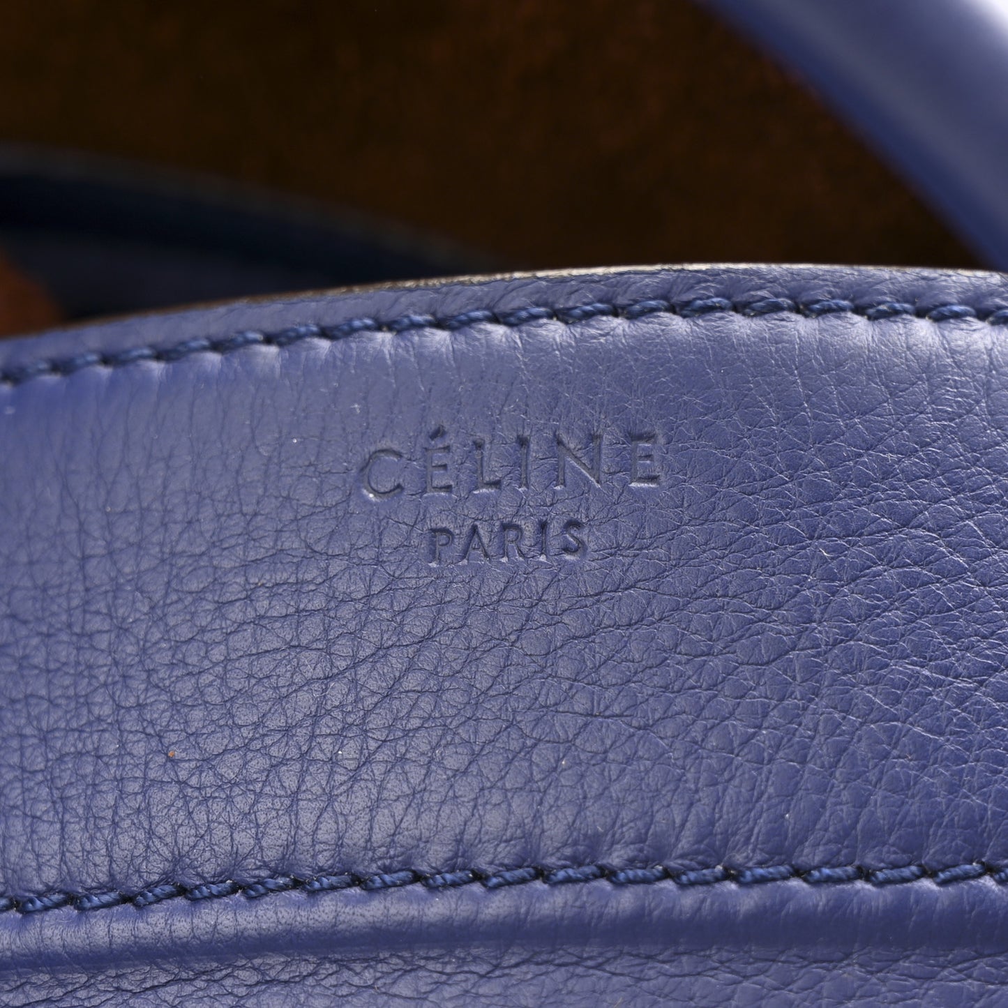 Grained Calfskin Medium Phantom Luggage Indigo