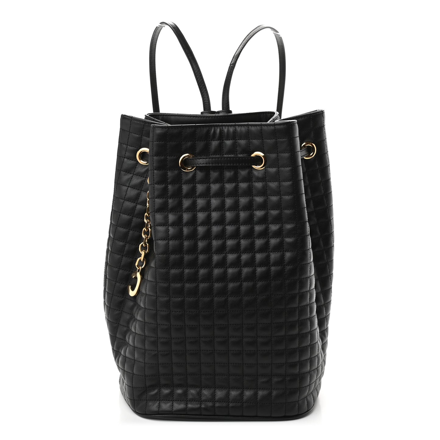 Calfskin Quilted Small C Backpack Black