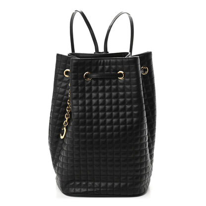 Celine Calfskin Quilted Small C Backpack Black 1 of 9