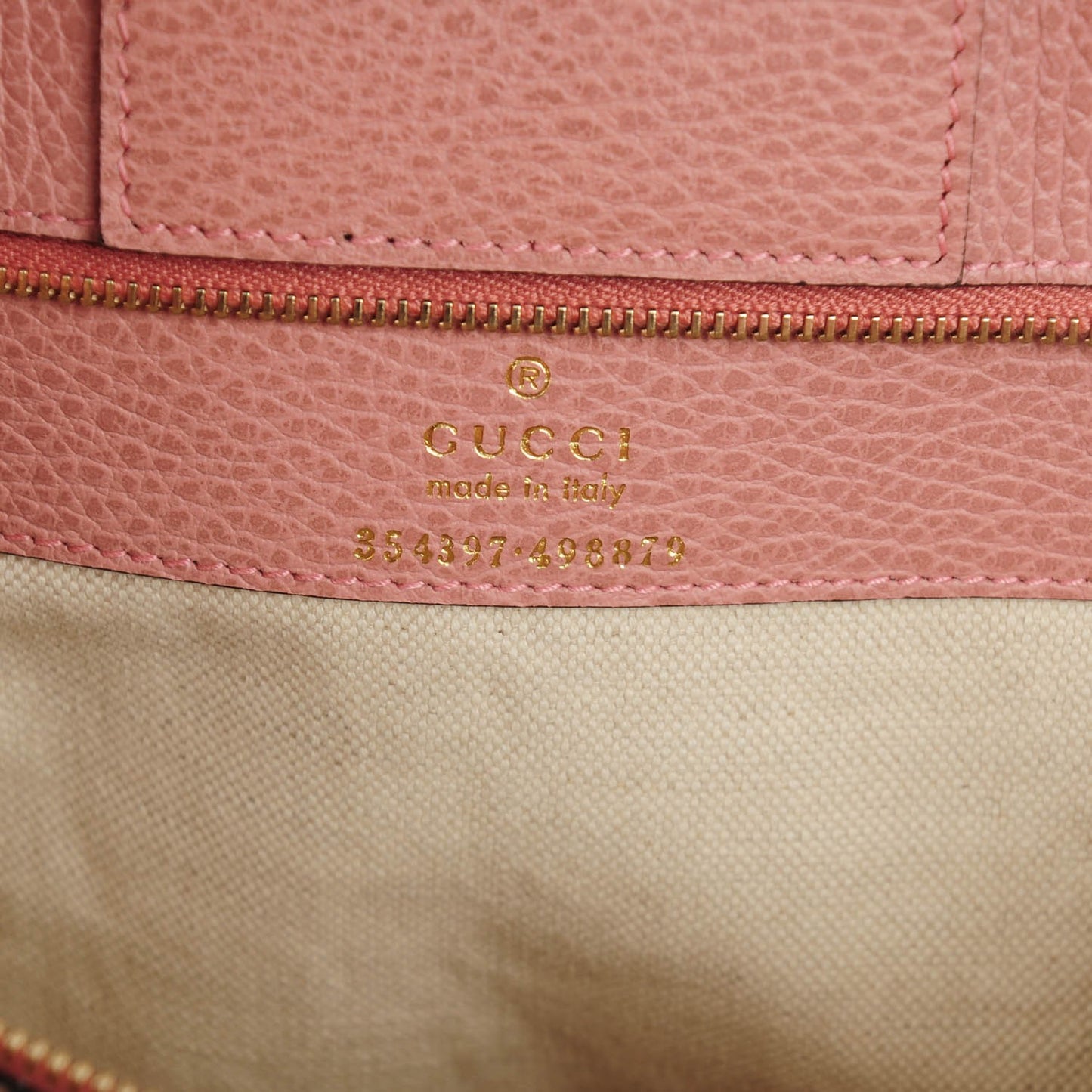 Dollar Calfskin Medium Swing Tote Grey Field Soft Pink