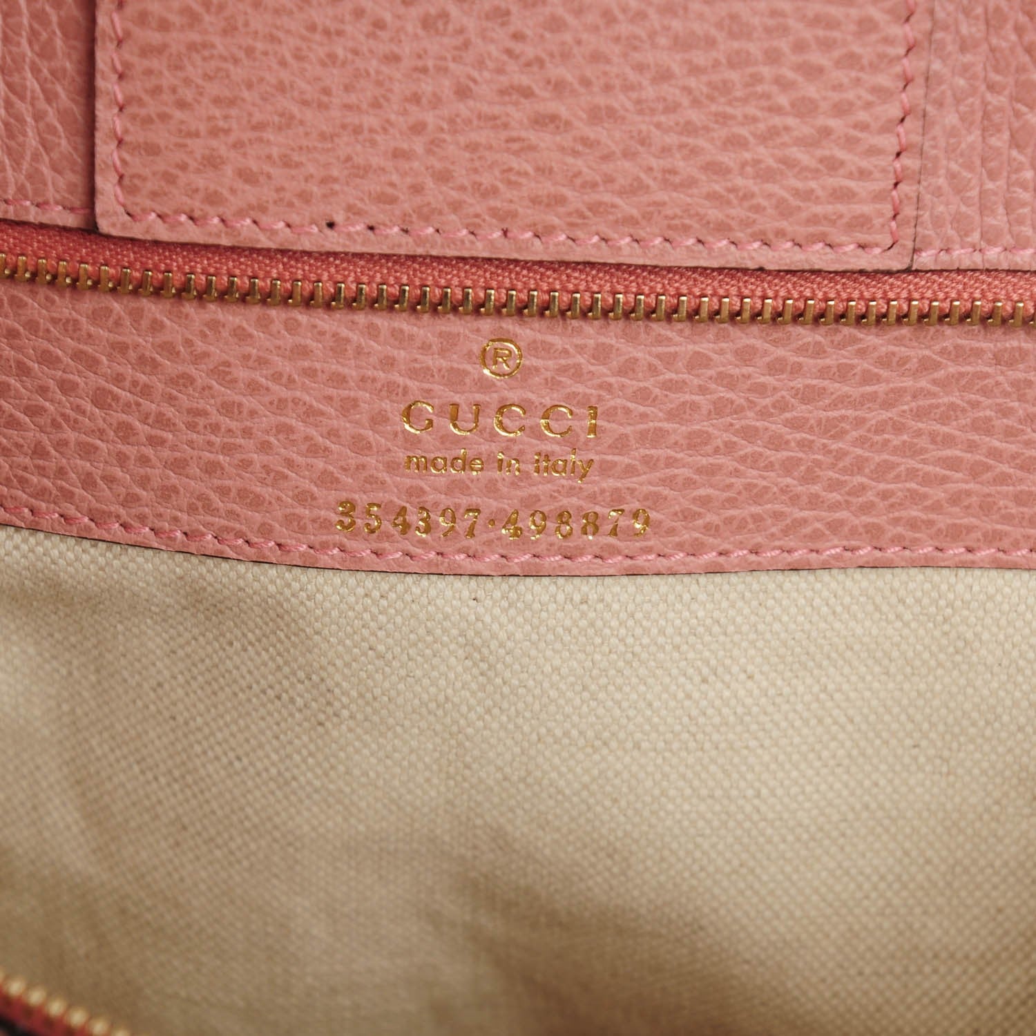 Gucci Dollar Calfskin Medium Swing Tote Grey Field Soft Pink 6 of 7