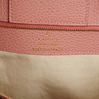 Gucci Dollar Calfskin Medium Swing Tote Grey Field Soft Pink 6 of 7