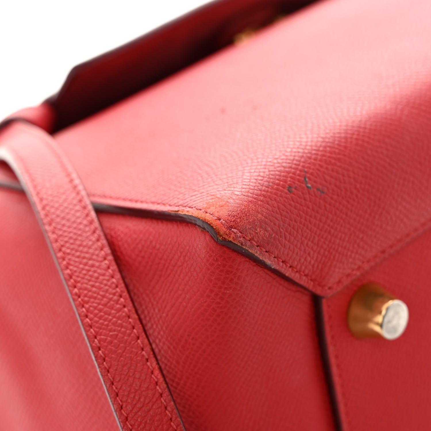 Celine Grained Calfskin Mini Belt Bag Coquelicot 14 of 17