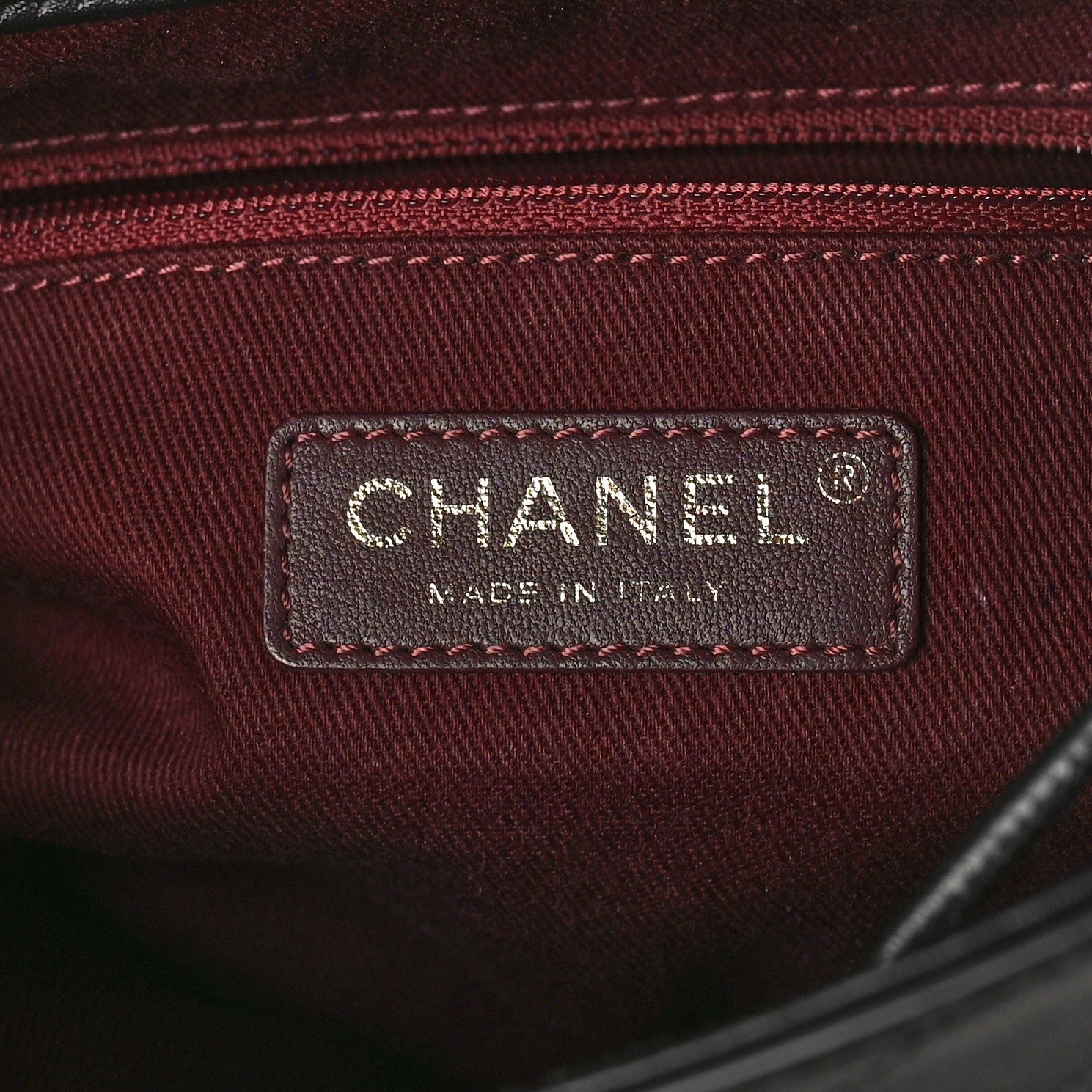 Chanel Grained Calfskin Chevron Stitched Backpack Black 6 of 9