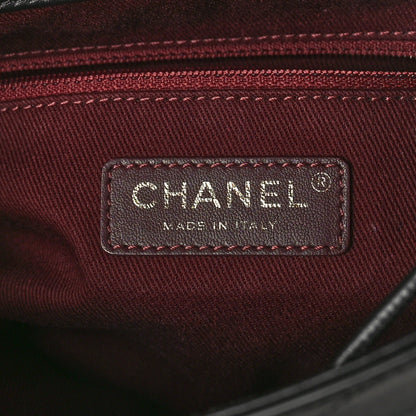 Chanel Grained Calfskin Chevron Stitched Backpack Black 6 of 9