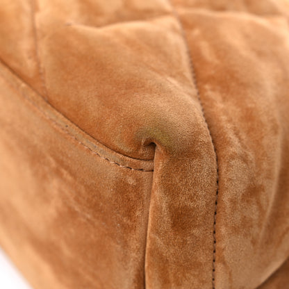 Saint Laurent Suede Calfskin Quilted Small Loulou Puffer Monogram Chain Satchel Cinnamon 11 of 11
