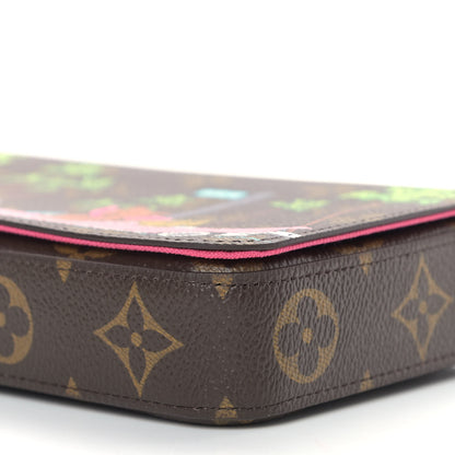 Louis Vuitton Monogram 2021 Christmas Animation Hollywood Pochette Felicie Chain Wallet Fuchsia 10 of 10