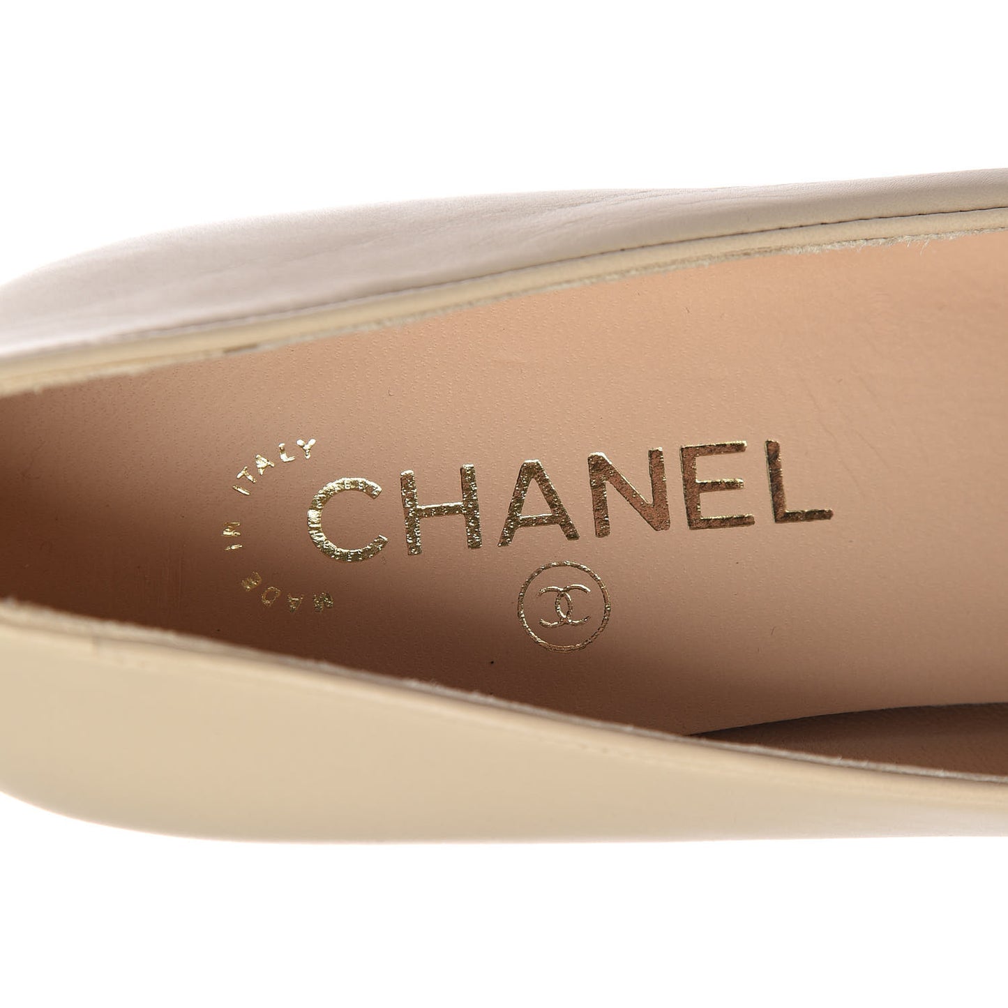 Calfskin Enamel Pearl Grosgrain Cap Toe Camellia Pumps 38.5 Black Beige