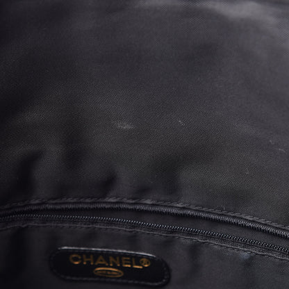 Chanel Calfskin Diamond Stitched Duffle Bag Black 7 of 23