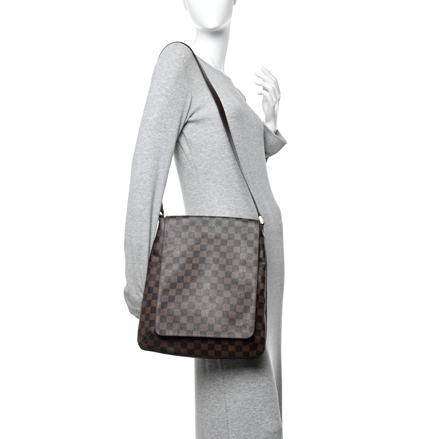 Louis Vuitton Damier Ebene Musette GM 2 of 12