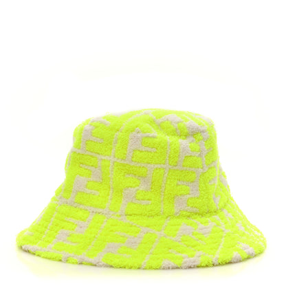 Fendi Terrycloth Embroidered Bucket Hat S Yellow 1 of 8