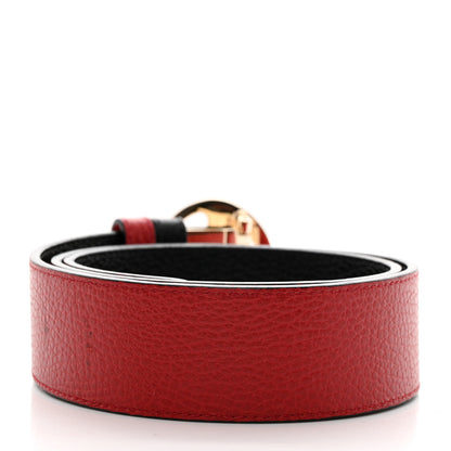 Gucci Calfskin 1973 Reversible Belt 80 32 Black Red 2 of 9