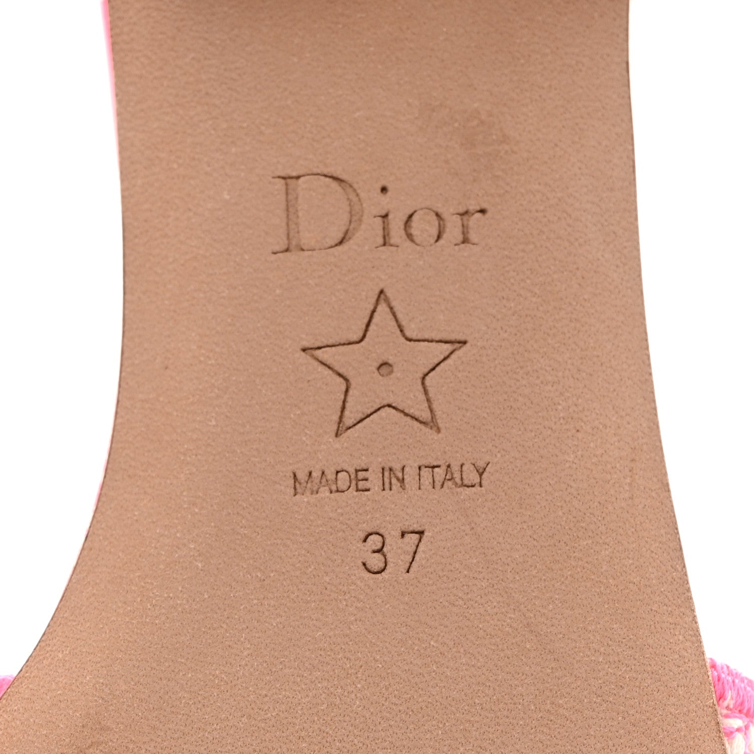 Christian Dior Cotton Toile de Jouy Embroidered Dway 55mm Slide Sandals 37 Off White Pink 6 of 8